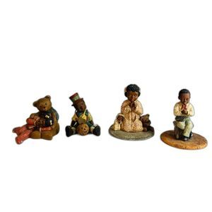 Miss Martha All God's Children Sarah's Attic Black Figurine Lot of 4